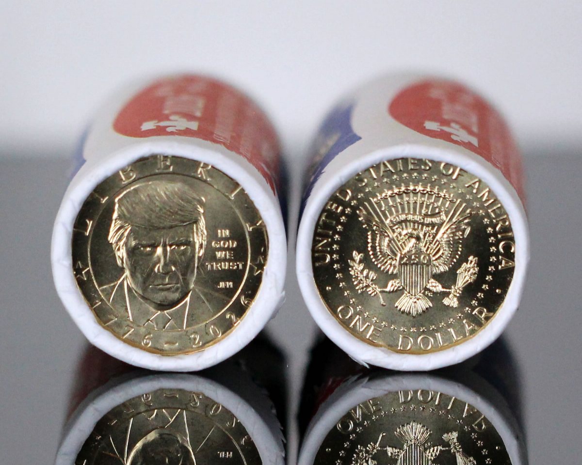 CoinNews photo of two rolls of 1776-2026 President Donald J. Trump alt=